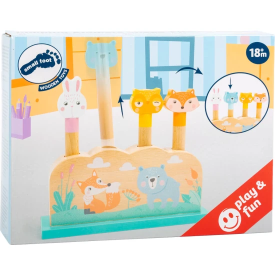 Holz-Schießeinsatz Tiere - ein farbenfrohes Spielzeug zur Entwicklung der Motorik.