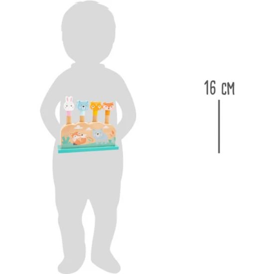 Holz-Schießeinsatz Tiere - ein farbenfrohes Spielzeug zur Entwicklung der Motorik.