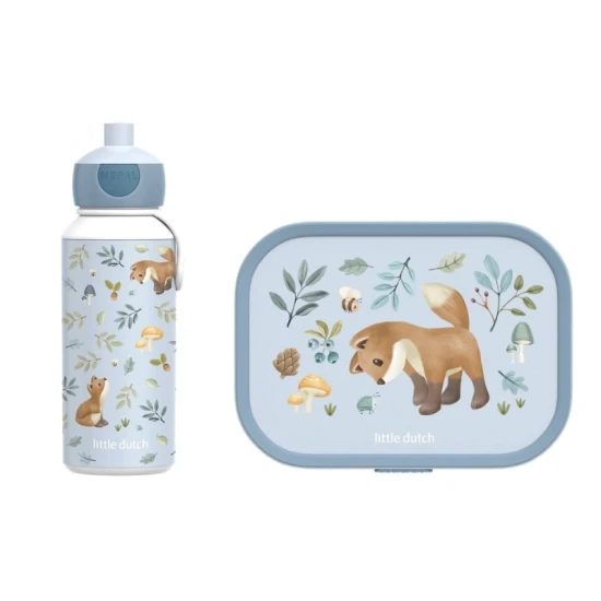 Little Dutch Snack-Set (Flasche 400ml+Box) Forest Friends
