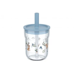 Trinkbecher mit Strohhalm 250 ml Forest Friends
