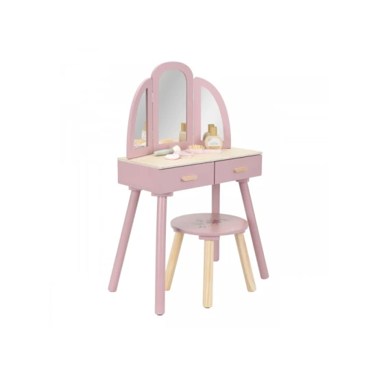 Little Dutch Holz-Schminktisch mit Stuhl Pink