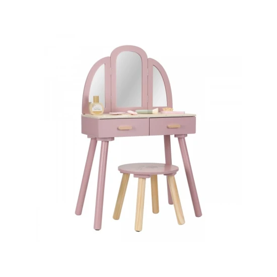 Little Dutch Holz-Schminktisch mit Stuhl Pink
