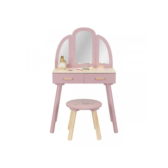 Little Dutch Holz-Schminktisch mit Stuhl Pink