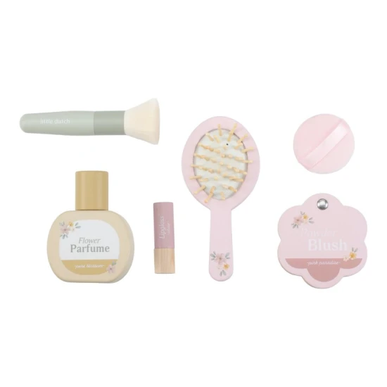 Little Dutch Holz-Schminktisch mit Stuhl Pink