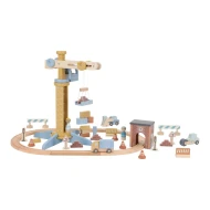 Set mit Kran und Schienen