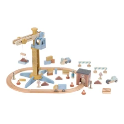Set mit Kran und Schienen