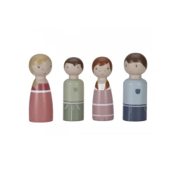 Set Holzpuppen Family Rosa