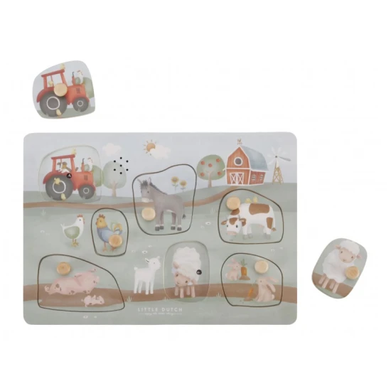 Little Dutch Steckpuzzle mit Sound Farma Little Dutch Steckpuzzle mit Sound Farma