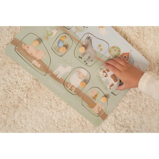 Little Dutch Steckpuzzle mit Sound Farma Little Dutch Steckpuzzle mit Sound Farma