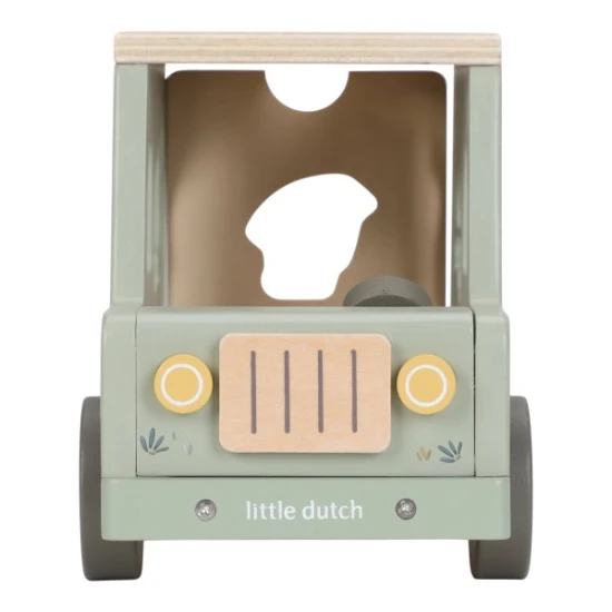 Little Dutch Auto mit Einlegeformen aus Holz Safari Friends
