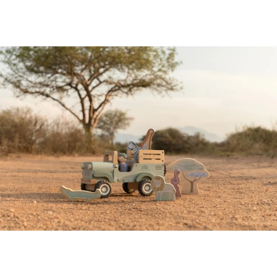 Little Dutch Auto mit Einlegeformen aus Holz Safari Friends