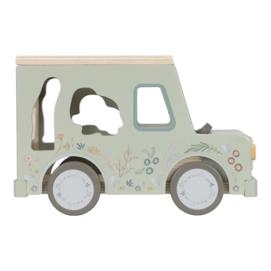 Little Dutch Auto mit Einlegeformen aus Holz Safari Friends