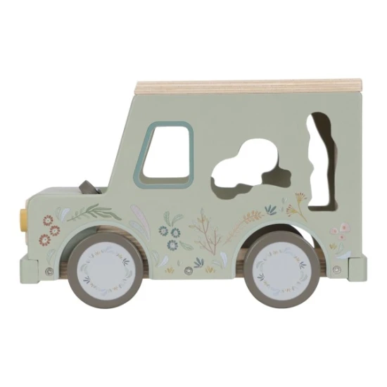Little Dutch Auto mit Einlegeformen aus Holz Safari Friends