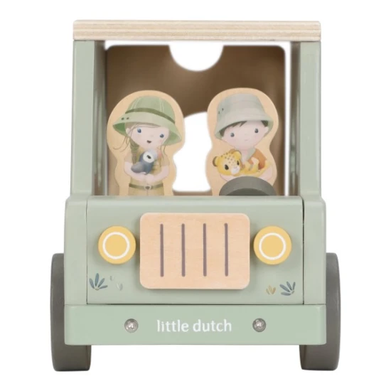 Little Dutch Auto mit Einlegeformen aus Holz Safari Friends