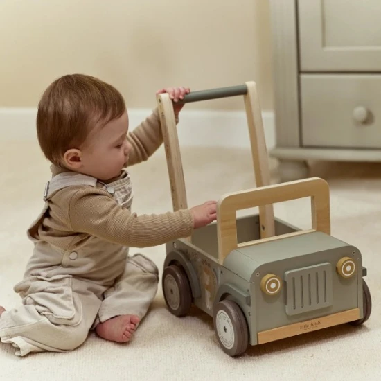 Little Dutch Auto-Anhänger aus Holz Safari Friends