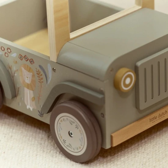 Little Dutch Auto-Anhänger aus Holz Safari Friends