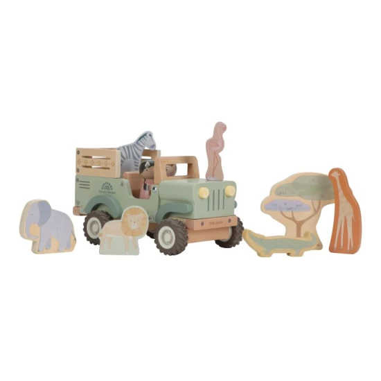 Little Dutch Auto mit Tieren aus Holz Safari Friends
