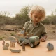 Little Dutch Auto mit Tieren aus Holz Safari Friends