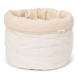 Textilkorb doppelseitig groß Pure Soft Beige Stripe