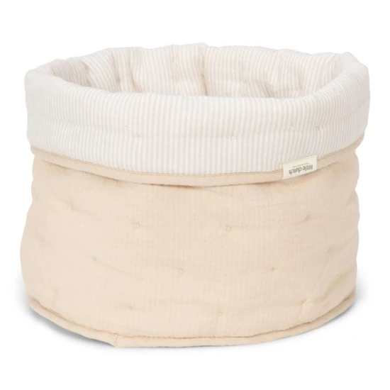 Little Dutch Textilkorb doppelseitig groß Pure Soft Beige Stripe