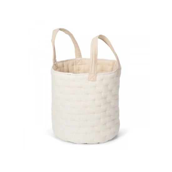 Little Dutch Textilkorb wendbar extra groß Pure Soft Beige Stripe