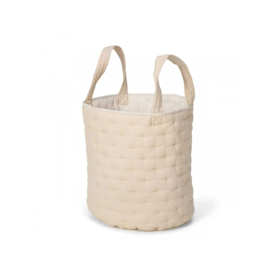 Little Dutch Textilkorb wendbar extra groß Pure Soft Beige Stripe