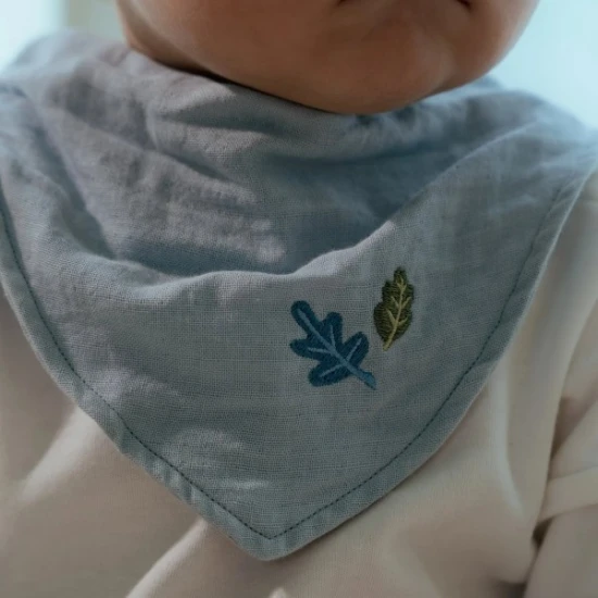 Little Dutch 2 Bandana-Lätzchen Pure Denim Blue