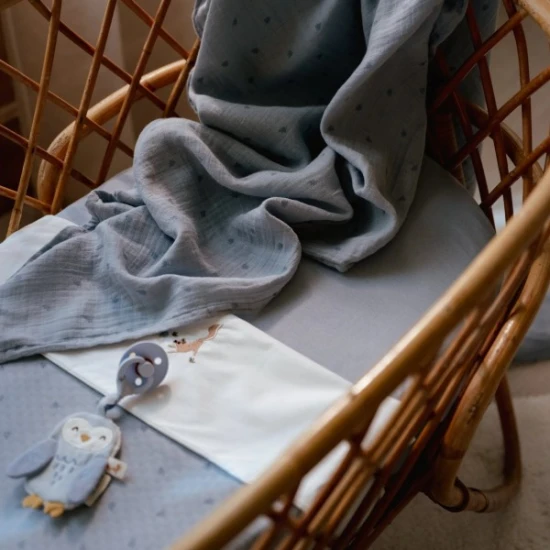 Little Dutch Pucktuch 120x120 cm Pure Denim Blue