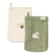 2 bestickte Waschlappen Farma