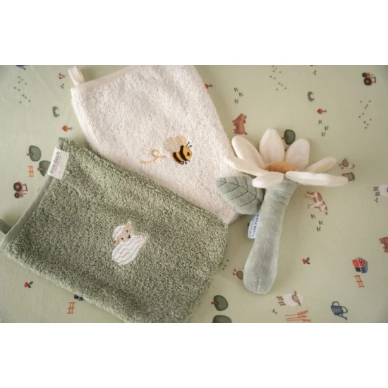 Little Dutch 2 bestickte Waschlappen Farma