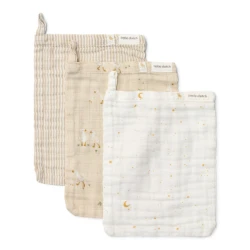 3 Waschlappen Husa Newborn Naturals