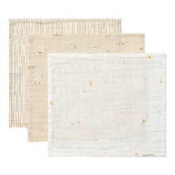 3 Musselintücher Hus Newborn Naturals