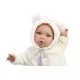 Realistische Puppe - Stilles Baby mit weichem Stoffkörper, Kopf und Gliedmaßen aus Vinyl. Größe 42 cm, handgefertigt in Spanien.