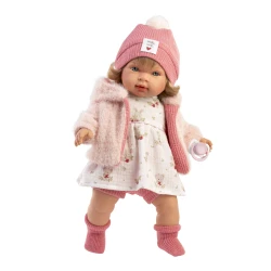 Llorens Puppe mit Geräuschen und weichem Körper Carla im Blumenkleid 42 cm Llorens Puppe mit Geräuschen und weichem Körper Carla im Blumenkleid 42 cm