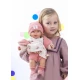 Llorens Puppe mit Geräuschen und weichem Körper Carla im Blumenkleid 42 cm