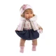 Llorens Puppe mit Geräuschen und weichem Körper Carla im Jeansrock-Outfit 42 cm