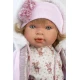 Llorens Puppe mit Geräuschen und weichem Körper Carla im Jeansrock-Outfit 42 cm