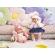 Llorens Puppe mit Geräuschen und weichem Körper Carla im Jeansrock-Outfit 42 cm