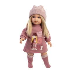 Llorens Puppe mit weichem Körper Elena im Kleid mit Mädchen-Print 35 cm Llorens Puppe mit weichem Körper Elena im Kleid mit Mädchen-Print 35 cm