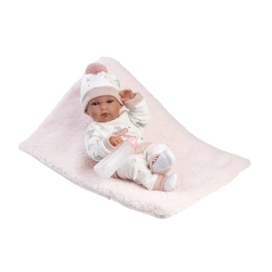 Llorens Babypuppe mit Vollvinylkörper Mädchen mit rosa Decke 35 cm Llorens Babypuppe mit Vollvinylkörper Mädchen mit rosa Decke 35 cm