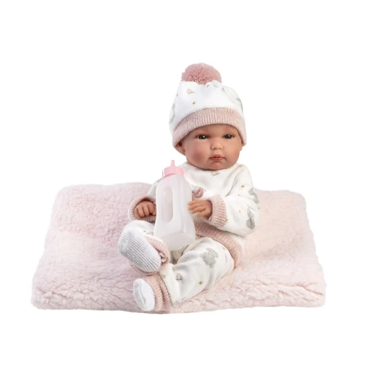 Llorens Babypuppe mit Vollvinylkörper Mädchen mit rosa Decke 35 cm Llorens Babypuppe mit Vollvinylkörper Mädchen mit rosa Decke 35 cm