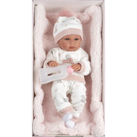 Llorens Babypuppe mit Vollvinylkörper Mädchen mit rosa Decke 35 cm Llorens Babypuppe mit Vollvinylkörper Mädchen mit rosa Decke 35 cm