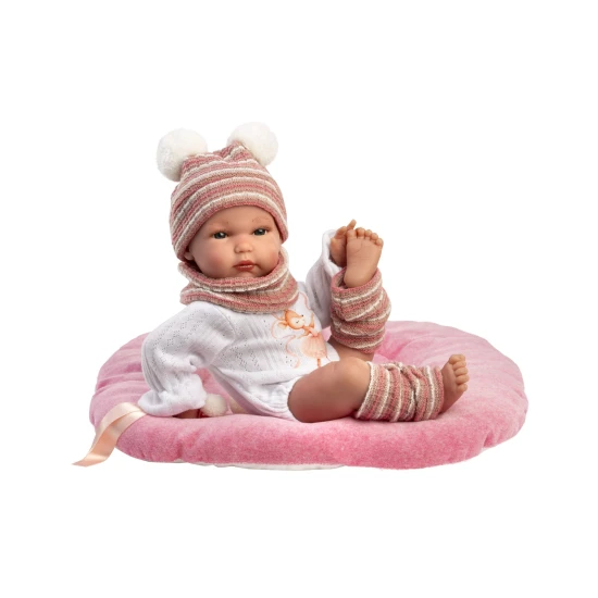 Llorens Babypuppe mit Vollvinylkörper Mädchen mit gestreifter Bommelmütze 35 cm Llorens Babypuppe mit Vollvinylkörper Mädchen mit gestreifter Bommelmütze 35 cm
