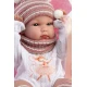Llorens Babypuppe mit Vollvinylkörper Mädchen mit gestreifter Bommelmütze 35 cm Llorens Babypuppe mit Vollvinylkörper Mädchen mit gestreifter Bommelmütze 35 cm