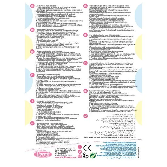 Sprechendes Baby von Llorens mit weichem Stoffkörper, 36 cm, das die Geräusche „Mama“, „Papa“ und Weinen macht, geeignet für Kinder ab 3 Jahren.