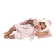 Llorens Babypuppe mit Geräuschen und weichem Körper im rosa Overall mit Kapuze 38 cm Llorens Babypuppe mit Geräuschen und weichem Körper im rosa Overall mit Kapuze 38 cm