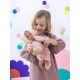 Llorens Babypuppe mit Geräuschen und weichem Körper im rosa Overall mit Kapuze 38 cm Llorens Babypuppe mit Geräuschen und weichem Körper im rosa Overall mit Kapuze 38 cm