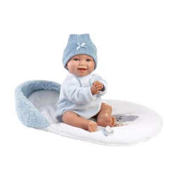 Llorens Babypuppe mit Geräuschen und weichem Körper im blauen Koala-Schlafsack 38 cm Llorens Babypuppe mit Geräuschen und weichem Körper im blauen Koala-Schlafsack 38 cm
