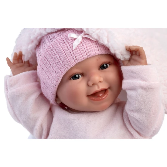 Llorens Babypuppe mit Geräuschen und weichem Körper im rosa Koala-Schlafsack 38 cm Llorens Babypuppe mit Geräuschen und weichem Körper im rosa Koala-Schlafsack 38 cm