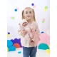 Llorens Babypuppe mit Geräuschen und weichem Körper im rosa Overall mit Karodecke 38 cm